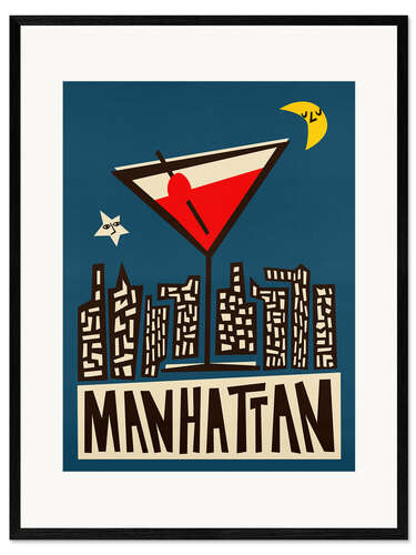 Stampa artistica con cornice Manhattan