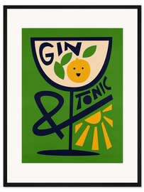 Gerahmter Kunstdruck Gin Tonic
