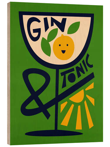 Holzbild Gin Tonic