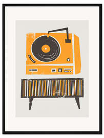 Gerahmter Kunstdruck Plattenspieler