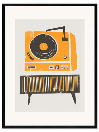 Stampa artistica con cornice Record Player