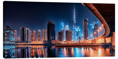 Canvas-taulu Dubai city at night