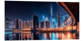 Foam board print Dubai city at night