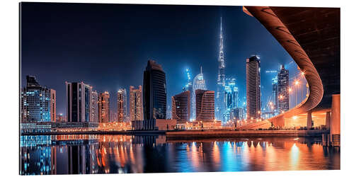 Gallery print Dubai city at night