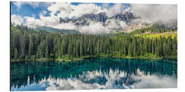 Aluminium print Carezza Lake