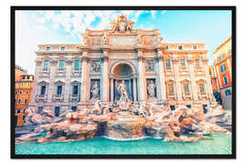 Gerahmter Kunstdruck Trevi-Brunnen