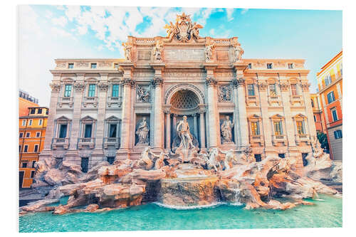 Foam board print Trevi Fountain