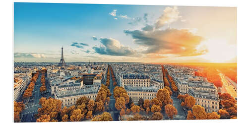 Foam board print Paris Panorama