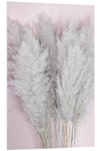 PVC print Pampas grass on pink