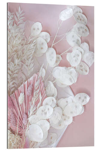 Quadro em plexi-alumínio Pink mix of dried flowers