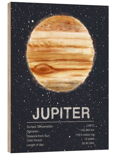 Stampa su legno Jupiter