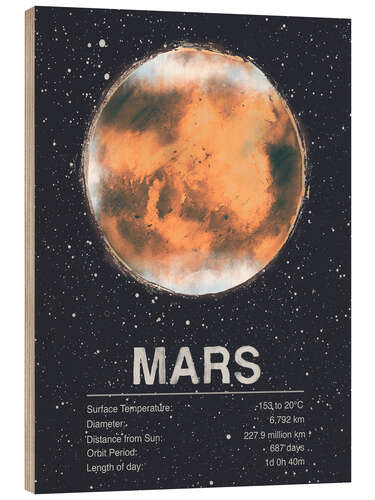 Cuadro de madera Mars