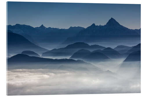 Akryylilasitaulu Silhouette of the Watzmann