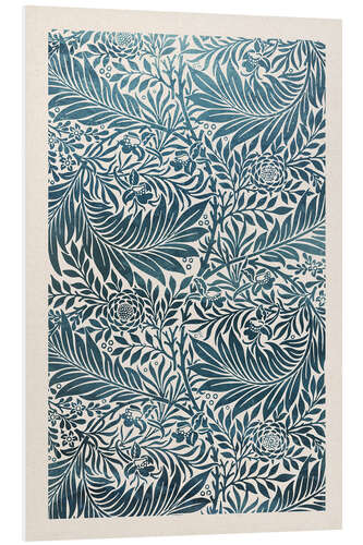 Foam board print Larkspur, blue