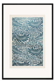 Gerahmter Kunstdruck Rittersporn, blau