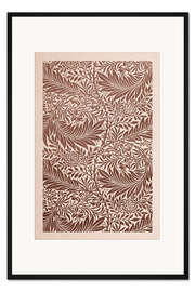 Gerahmter Kunstdruck Rittersporn, beige