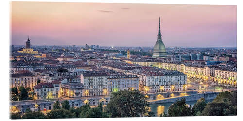 Acrylic print Turin Sunset