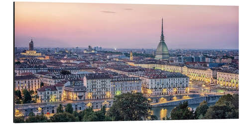 Aluminiumsbilde Turin Sunset