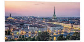 Foam board print Turin Sunset