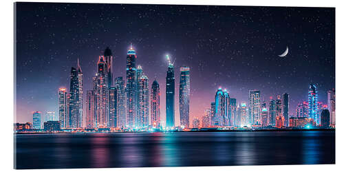 Acrylic print Night in Dubai