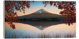 Wood print Mount Fuji