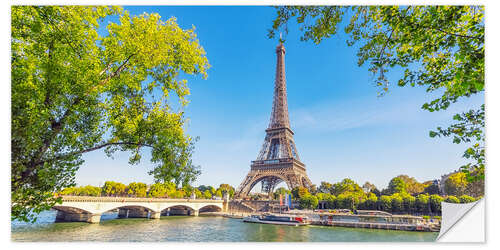 Selvklæbende plakat Summer in Paris