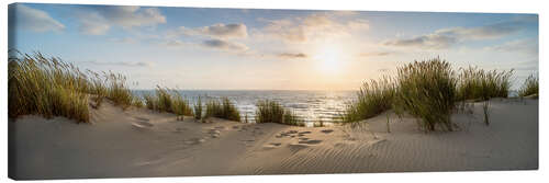 Canvas print Dune beach at sunset