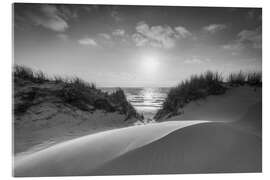Tableau en verre acrylique  Dunes in black and white - Jan Christopher Becke