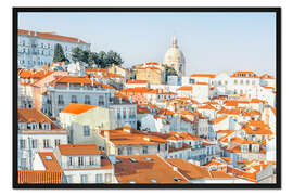 Gerahmter Kunstdruck Dächer von Lissabon