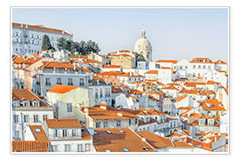 Poster  Lisbon roofs - Manjik Pictures