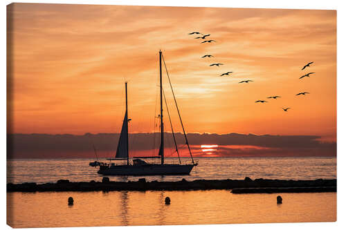 Leinwandbild Sonnenaufgang an der Côte d'Azur