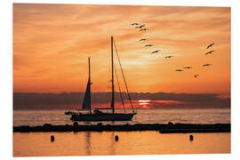 Foam board print French Riviera sunrise