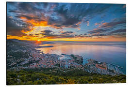 Aluminium print Monaco sunrise