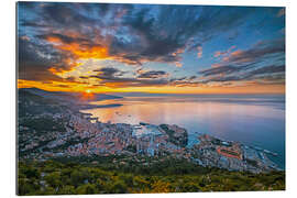 Tableau en plexi-alu Monaco sunrise