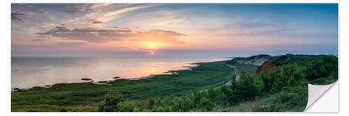 Muursticker Sunrise at Morsum Kliff on Sylt