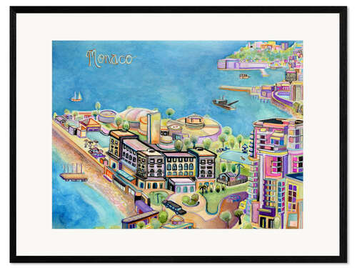 Impression artistique encadrée Monaco