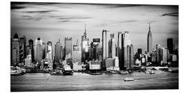 Stampa su PVC Vintage New York skyline