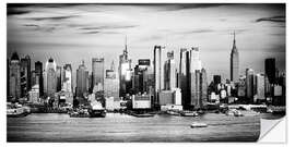 Selvklebende plakat Vintage New York skyline