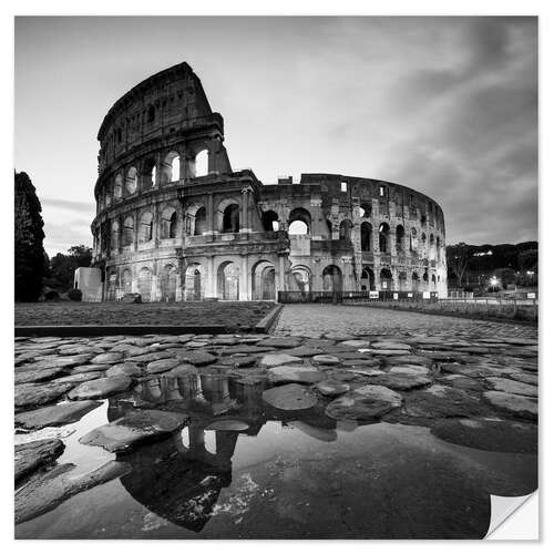 Selvklebende plakat The colosseum, Rome