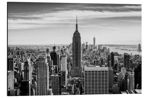 Cuadro de aluminio Manhattan skyline, NYC, b/w