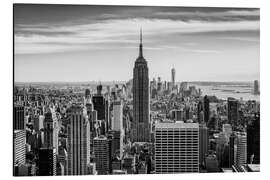 Magnettafel Skyline von Manhattan, NYC, s/w