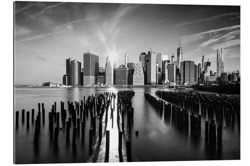 Galleriprint View from Pier One, NYC, b/w