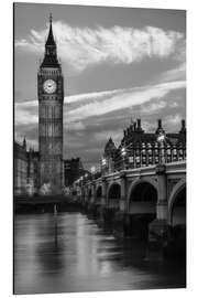 Magnettafel Abends an der Westminster Bridge