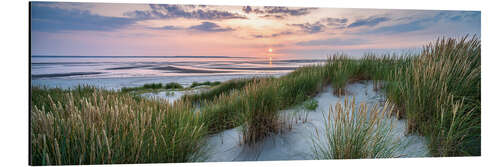 Cuadro de aluminio Fantastic sunset on the dune beach