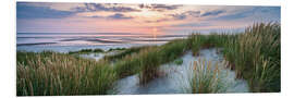 Foam board print Fantastic sunset on the dune beach