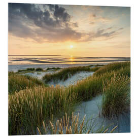 Foam board print On the dune beach