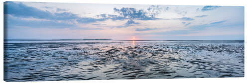 Canvas print On the Wadden Sea at sunset