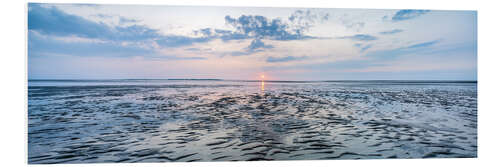 PVC print On the Wadden Sea at sunset