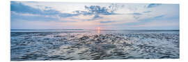 Foam board print On the Wadden Sea at sunset