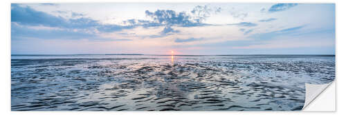 Naklejka na ścianę On the Wadden Sea at sunset